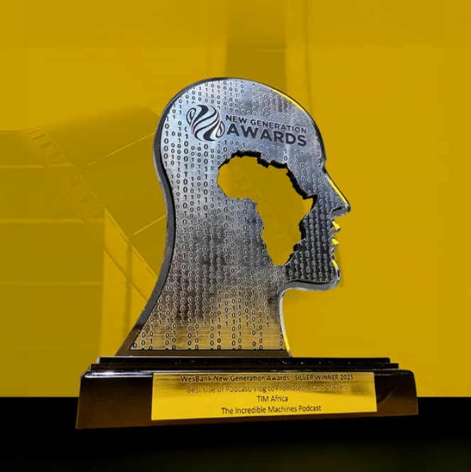 WesBank New Generation Awards - silver chrome head trophy